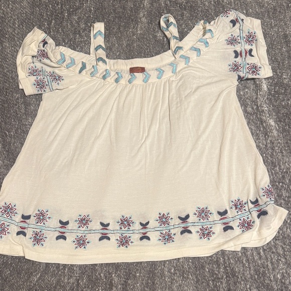 Scully || Off-Shoulder Embroidered Blouse (M) - Picture 1 of 10
